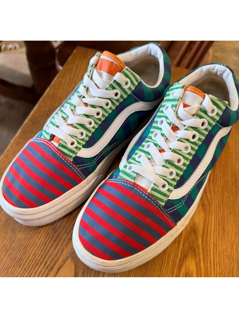 Vans Old Skool  Stripe Block Sneakers - Picture 2 of 10
